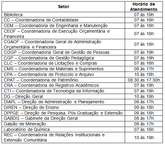 horario periodo ferias 2018