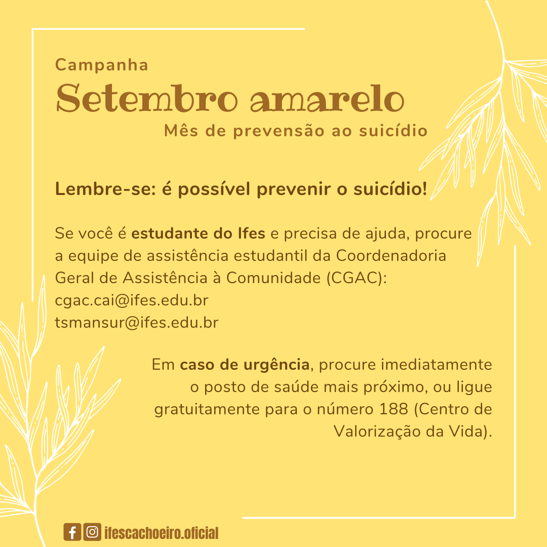 setembro amarelo